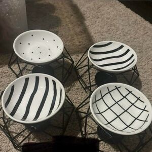 Modern Black and White Geometric Bowls